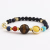Image of Fashion Universe Galaxy the Eight Planets Solar System Guardian Star Natural Stone Beads Bracelet Bangle