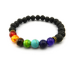 Image of Agate molten rock 8mm energy volcanic stone chakra colorful beads bracelet string