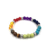 Image of Agate molten rock 8mm energy volcanic stone chakra colorful beads bracelet string
