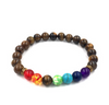 Image of Agate molten rock 8mm energy volcanic stone chakra colorful beads bracelet string
