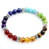 Image of Agate molten rock 8mm energy volcanic stone chakra colorful beads bracelet string