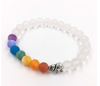 Image of Agate molten rock 8mm energy volcanic stone chakra colorful beads bracelet string