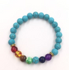 Image of Agate molten rock 8mm energy volcanic stone chakra colorful beads bracelet string