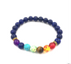 Image of Agate molten rock 8mm energy volcanic stone chakra colorful beads bracelet string