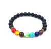 Image of Agate molten rock 8mm energy volcanic stone chakra colorful beads bracelet string