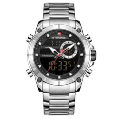 New NAVIFORCE Top Luxury Brand Men Watch Quartz Male Clock Design Sport Watch Waterproof Stainless Steel Wristwatch Reloj Hombre