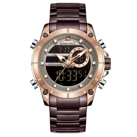 New NAVIFORCE Top Luxury Brand Men Watch Quartz Male Clock Design Sport Watch Waterproof Stainless Steel Wristwatch Reloj Hombre