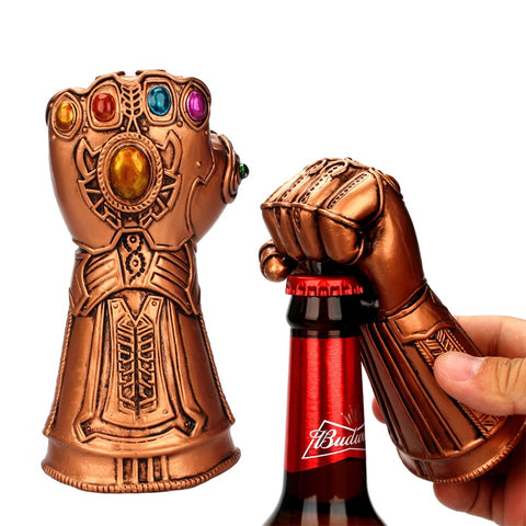 Creative Beer Bottle Opener Infinity Thanos Gauntlet Glove Soda Glass Caps Remover Long Handle Hammer Of Thor Shaped Beer Opener
