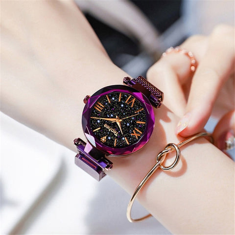 Luxury Ladies Wrist Watch with Magnetic Strap
